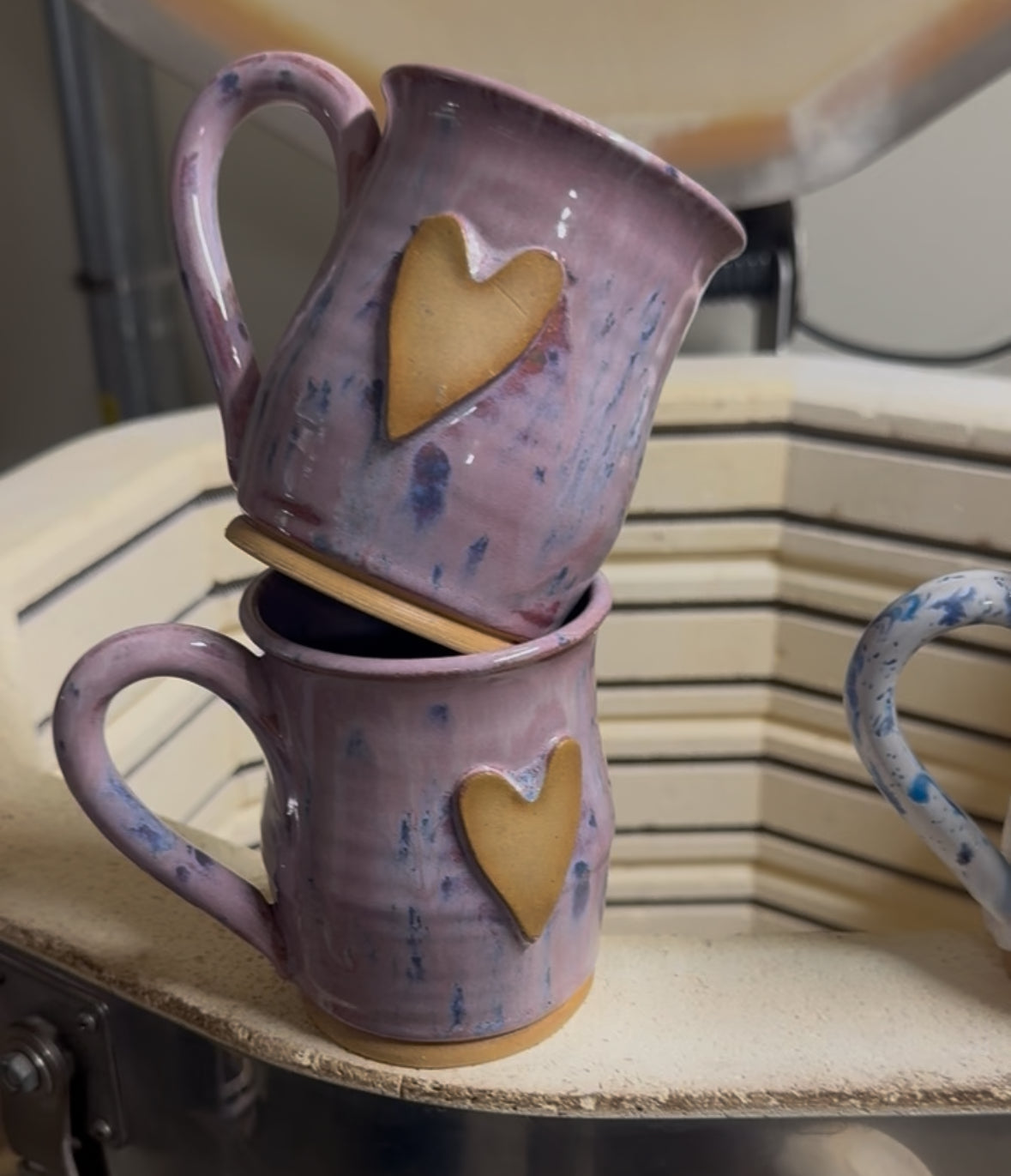 Heart mug | Purple Aster Drip