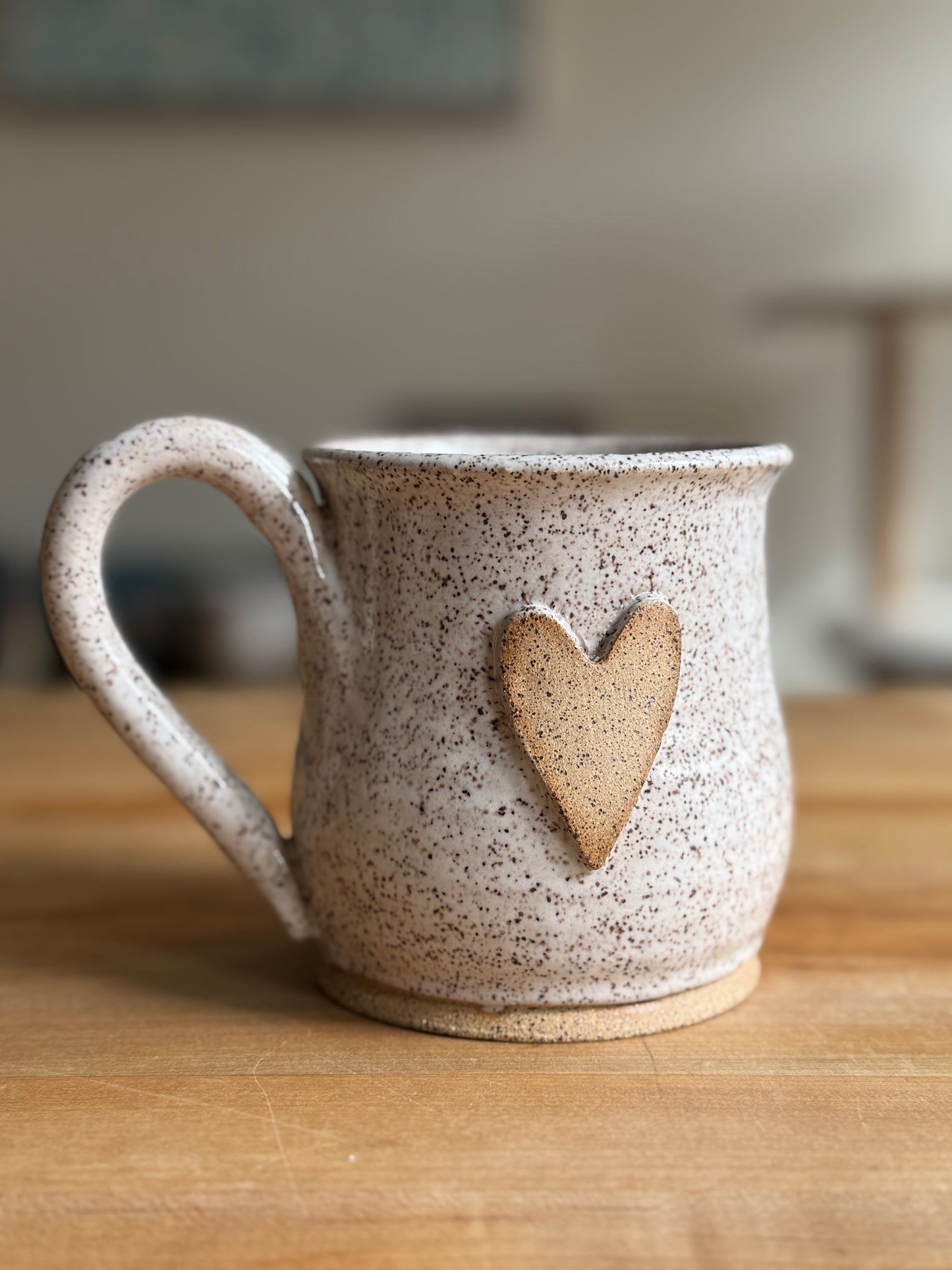 Heart mug | Speckled White