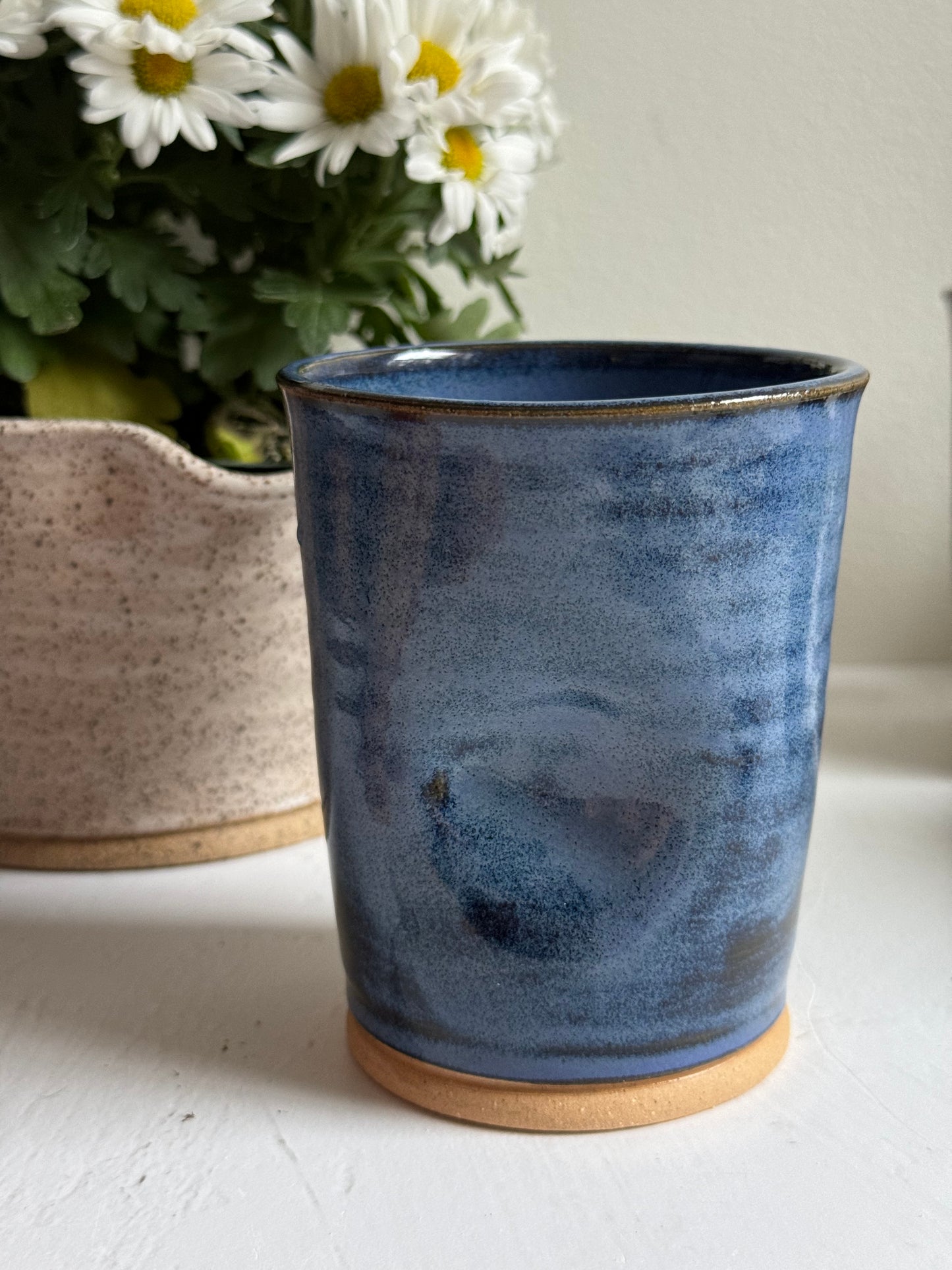 Antique Blue Thumb Cup