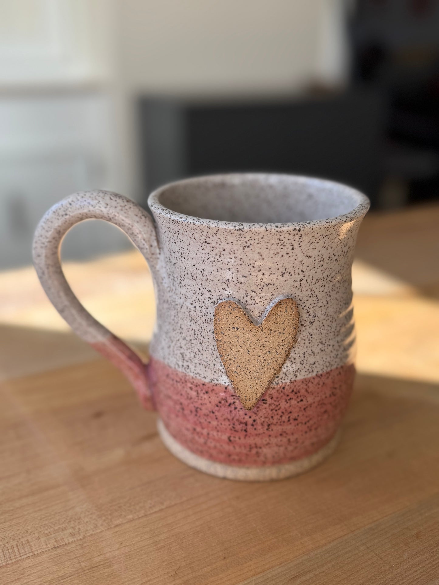 Heart mug | Pink + White