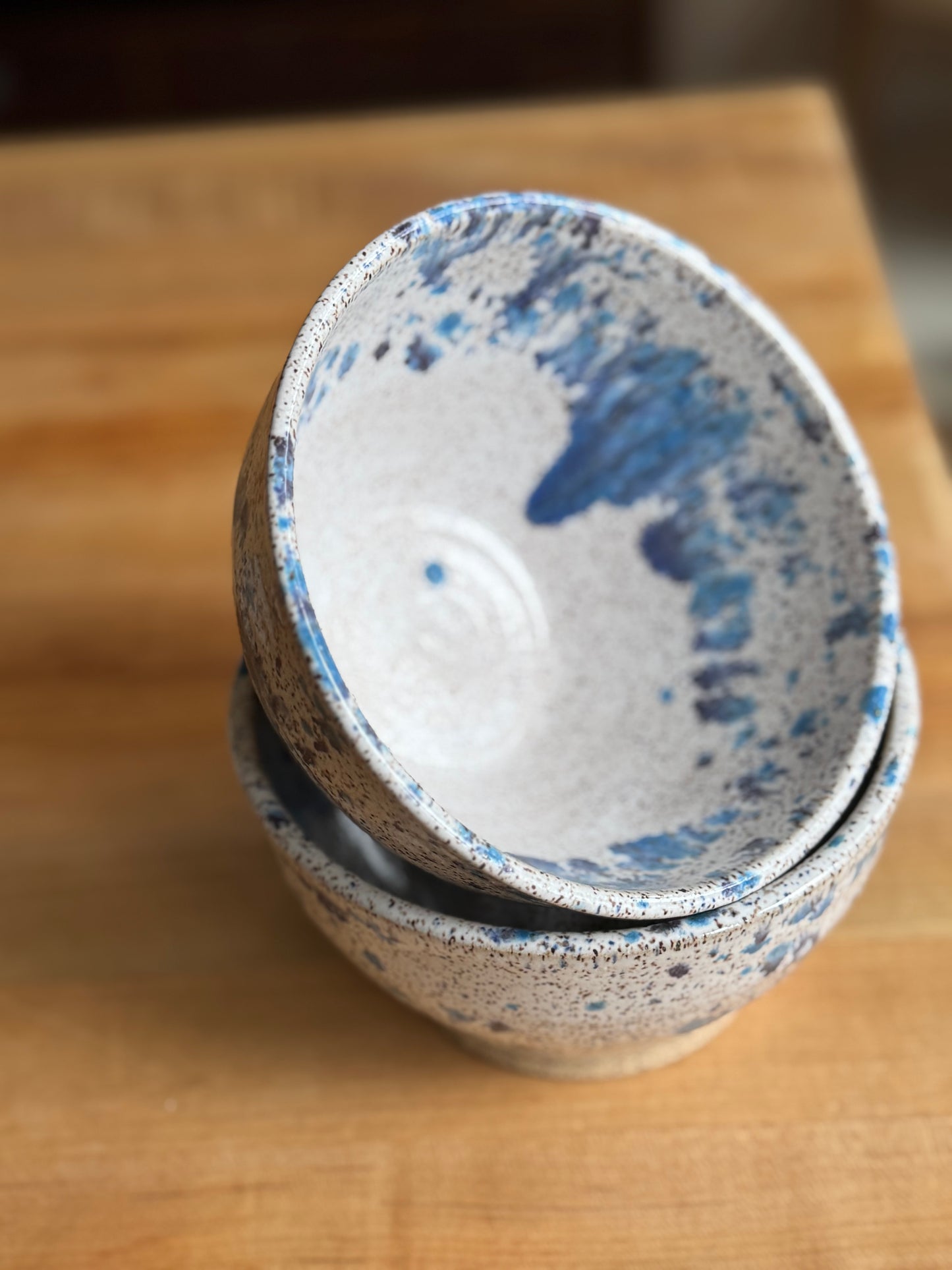 Speckled White + Blue Splatter Ware Cereal Bowl