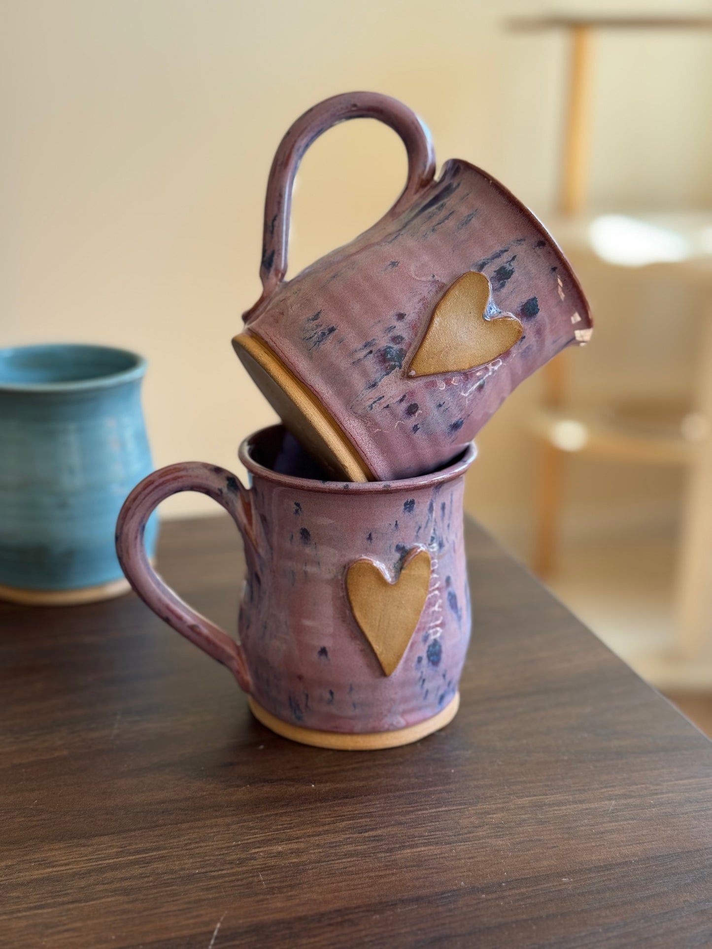 Heart mug | Purple Aster Drip