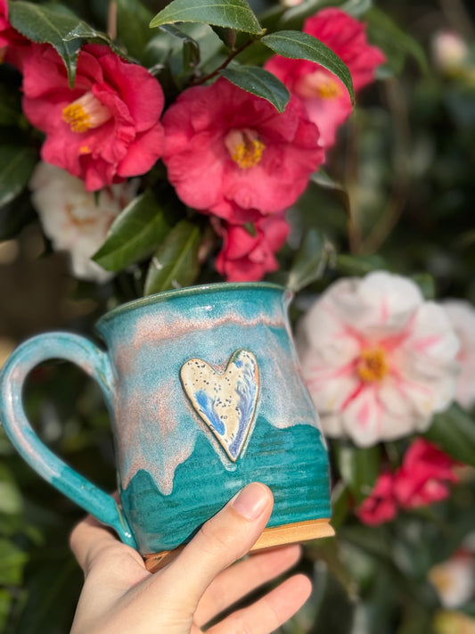 Blue Heart Mug | Turquoise