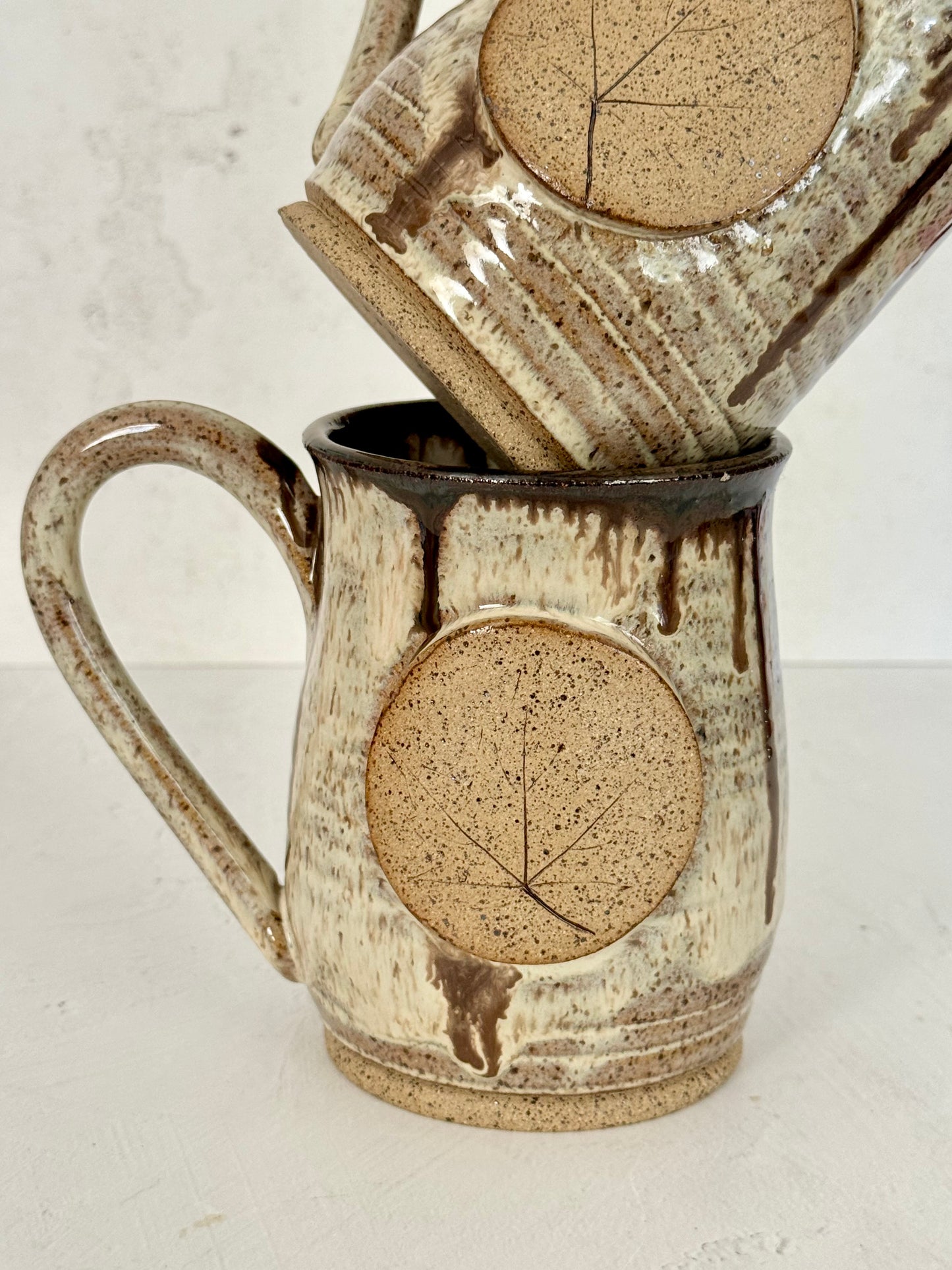 Maple Leaf Mug In Drippy Birch