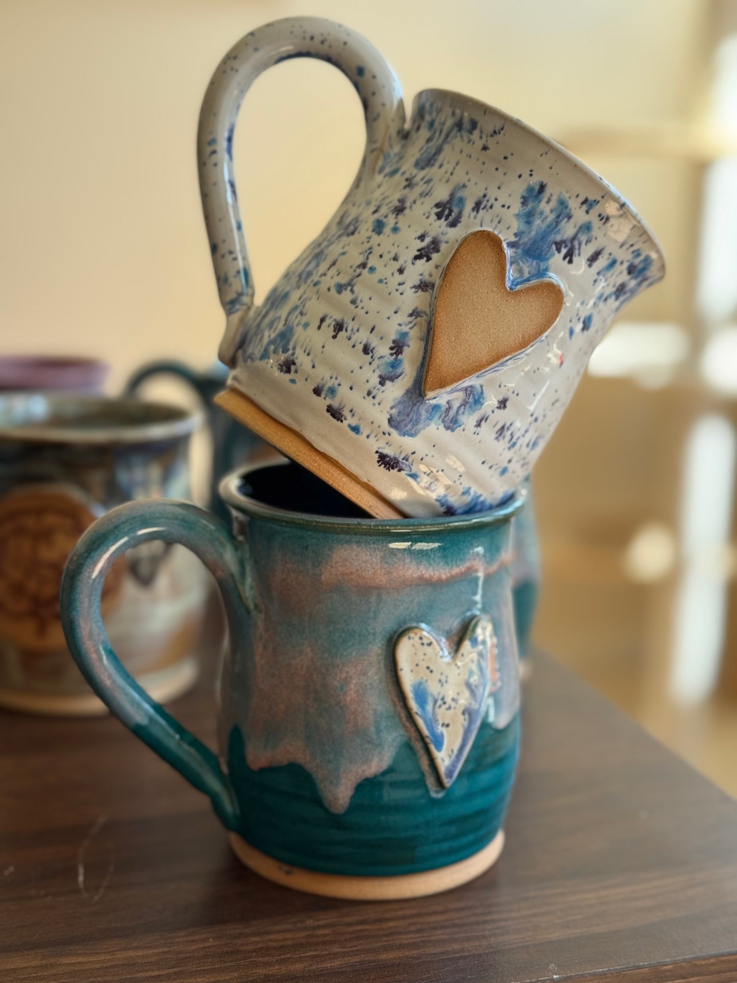 Heart mug | Speckled Blue