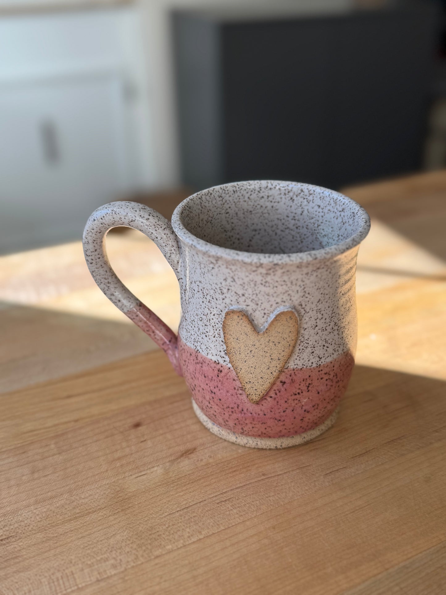 Heart mug | Pink + White