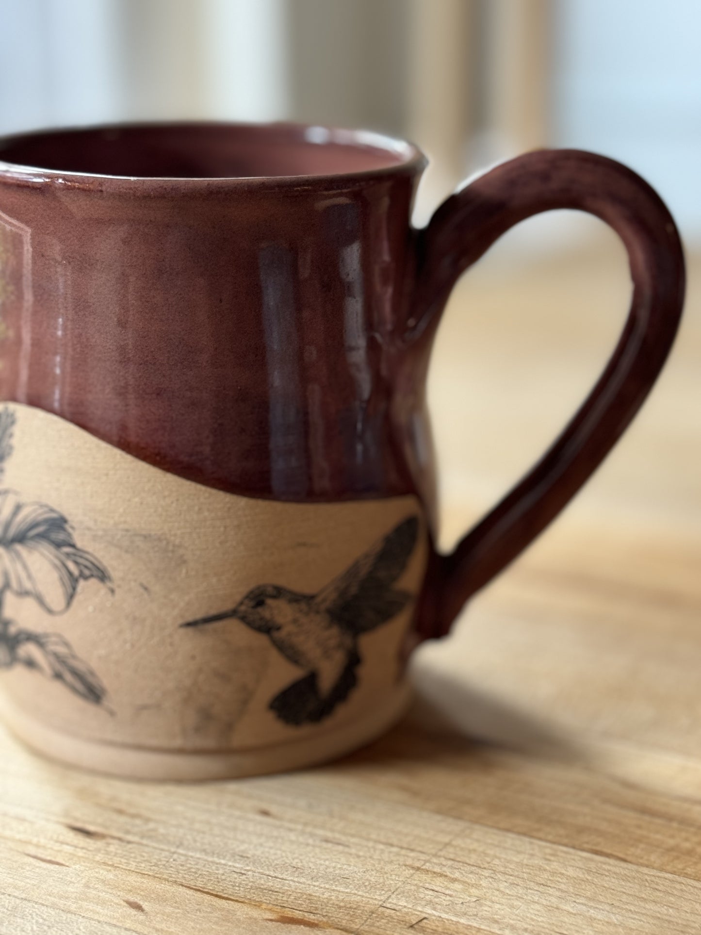 Humming Bird Mug Floral Pattern #3